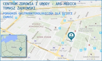 PORADNIA GASTROENTEROLOGICZNA DLA DZIECI - CENTRUM ZDROWIA I URODY - ARS MEDICA TOMASZ ŻĄDKOWSKI - SPADEK 41, ZAMOŚĆ