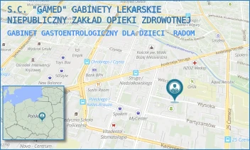 GABINET GASTOENTROLOGICZNY DLA DZIECI - S.C. "GAMED" GABINETY LEKARSKIE NIEPUBLICZNY ZAKŁAD OPIEKI ZDROWOTNEJ - WYSOKA 12,  RADOM