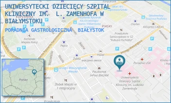PORADNIA GASTROLOGICZNA - UNIWERSYTECKI DZIECIĘCY SZPITAL KLINICZNY IM. L. ZAMENHOFA W BIAŁYMSTOKU - WASZYNGTONA 17, BIAŁYSTOK