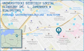 PORADNIA GASTROENTEROLOGICZNA - UNIWERSYTECKI DZIECIĘCY SZPITAL KLINICZNY IM. L. ZAMENHOFA W BIAŁYMSTOKU - WASZYNGTONA 17, BIAŁYSTOK