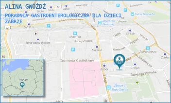 PORADNIA GASTROENTEROLOGICZNA DLA DZIECI - ALINA GWÓŹDŹ - PLAC KRAKOWSKI 10,  ZABRZE