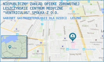 GABINET GASTROENTEROLOGII DLA DZIECI - NIEPUBLICZNY ZAKŁAD OPIEKI ZDROWOTNEJ LESZCZYŃSKIE CENTRUM MEDYCZNE "VENTRICULUS" SPÓŁKA Z O.O. - SŁOWIAŃSKA 41,  LESZNO