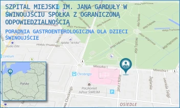 PORADNIA GASTROENTEROLOGICZNA DLA DZIECI - SZPITAL MIEJSKI IM. JANA GARDUŁY W ŚWINOUJŚCIU SPÓŁKA Z OGRANICZONĄ ODPOWIEDZIALNOŚCIĄ - MIESZKA I 7,  ŚWINOUJŚCIE